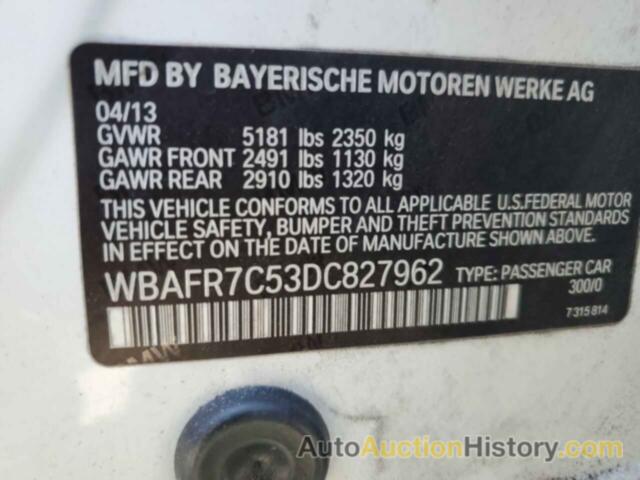 BMW 5 SERIES I, WBAFR7C53DC827962