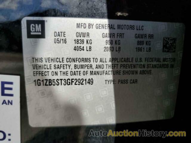 CHEVROLET MALIBU LS, 1G1ZB5ST3GF292149