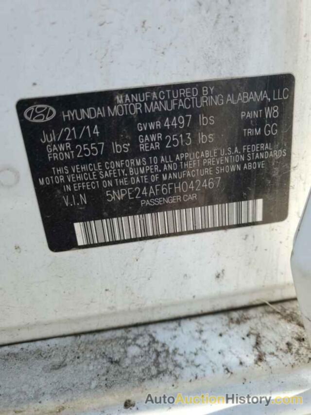 HYUNDAI SONATA SE, 5NPE24AF6FH042467