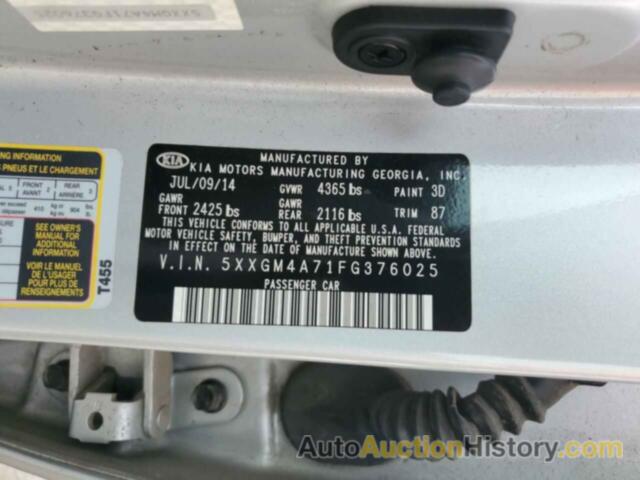 KIA OPTIMA LX, 5XXGM4A71FG376025