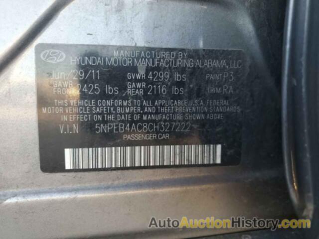 HYUNDAI SONATA GLS, 5NPEB4AC8CH327222