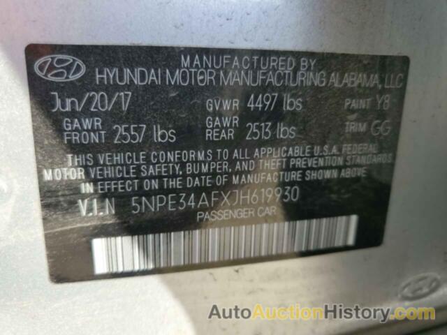 HYUNDAI SONATA SPORT, 5NPE34AFXJH619930