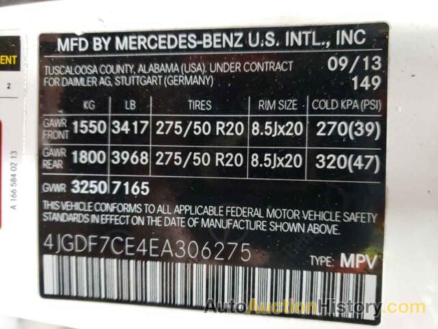 MERCEDES-BENZ GL-CLASS 450 4MATIC, 4JGDF7CE4EA306275