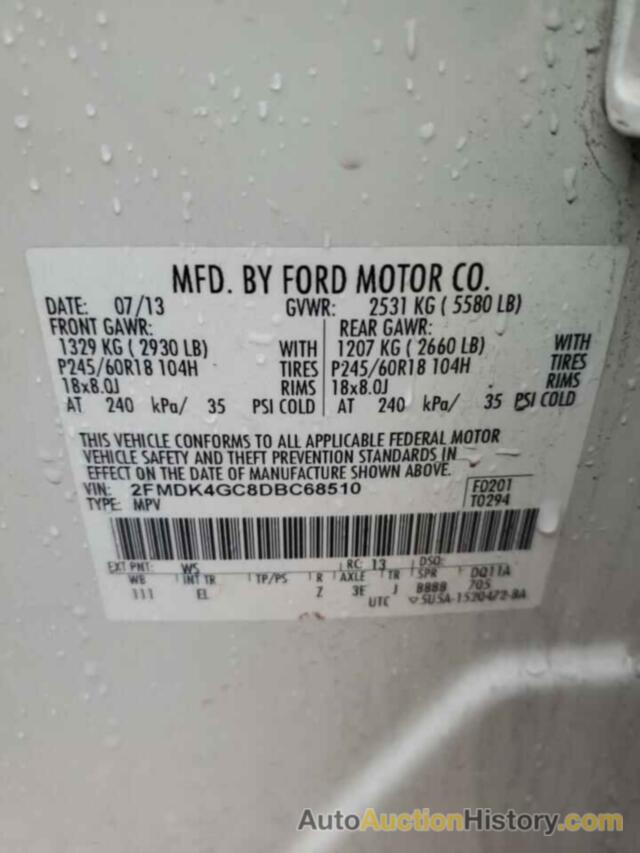 FORD EDGE SE, 2FMDK4GC8DBC68510