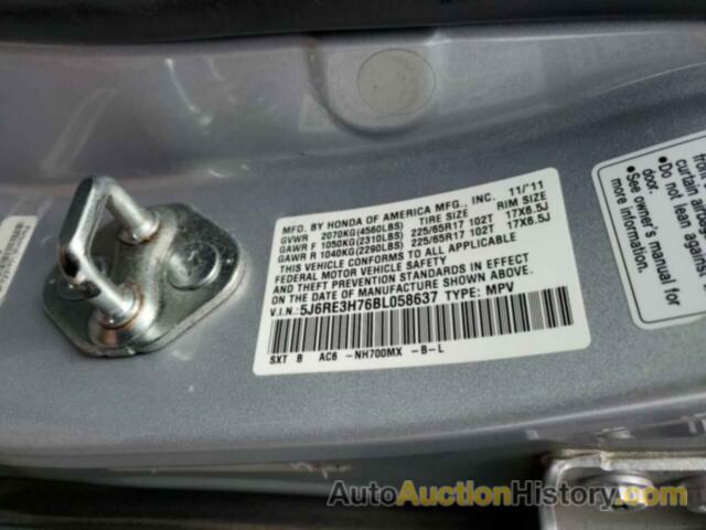 HONDA CRV EXL, 5J6RE3H76BL058637