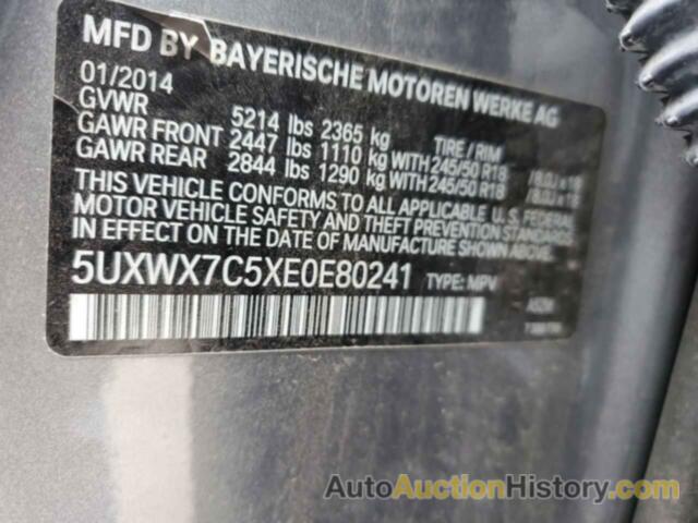 BMW X3 XDRIVE35I, 5UXWX7C5XE0E80241