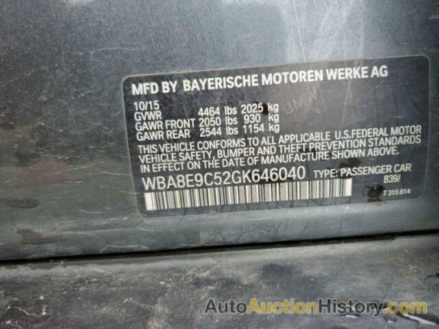 BMW 3 SERIES I SULEV, WBA8E9C52GK646040