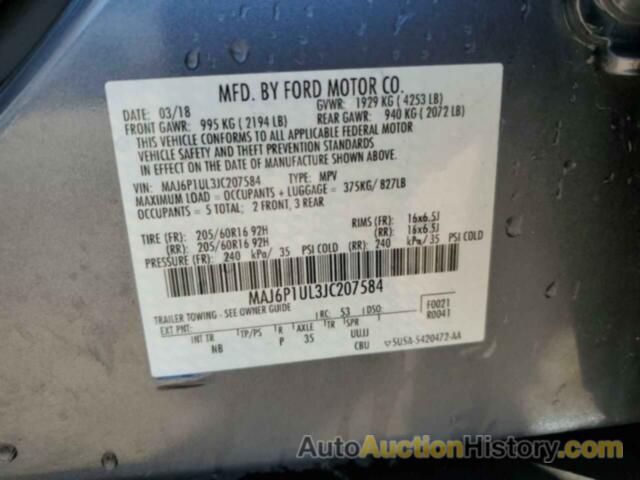 FORD ECOSPORT SE, MAJ6P1UL3JC207584