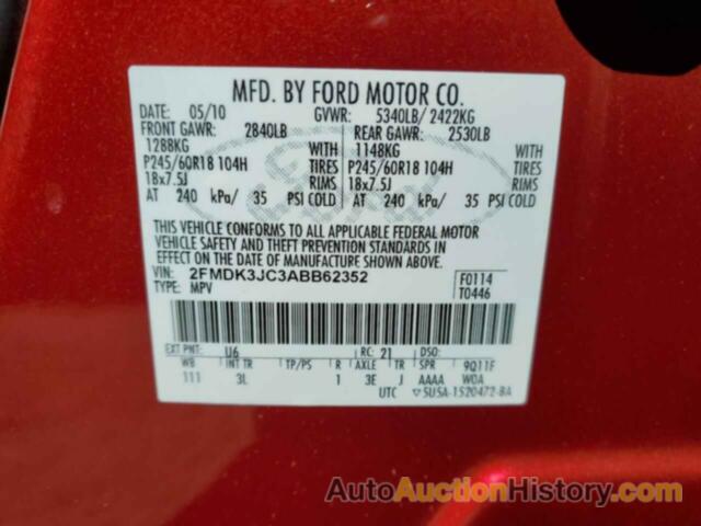 FORD EDGE SEL, 2FMDK3JC3ABB62352