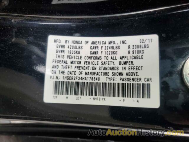 HONDA ACCORD LX, 1HGCR2F34HA176640