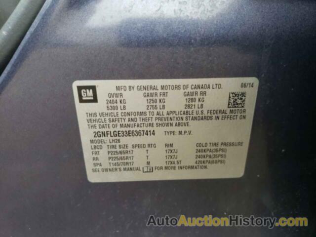 CHEVROLET EQUINOX LT, 2GNFLGE33E6367414