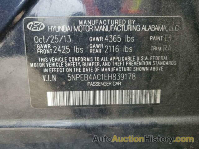 HYUNDAI SONATA GLS, 5NPEB4AC1EH839178