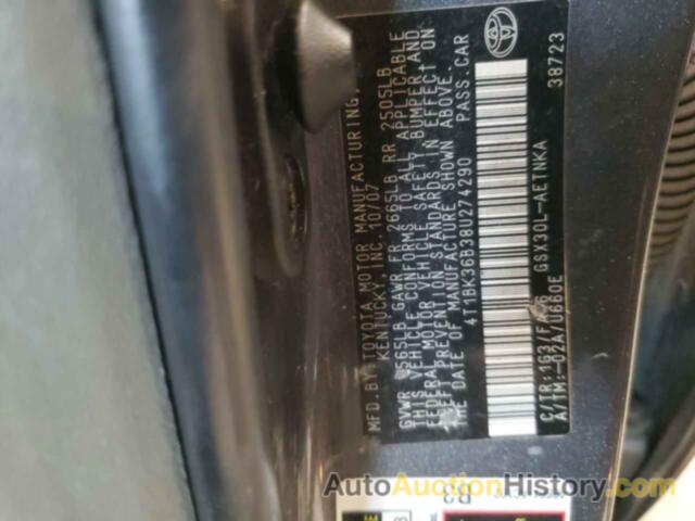 TOYOTA AVALON XL, 4T1BK36B38U274290