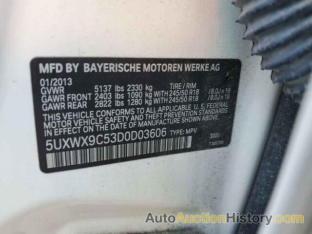 BMW X3 XDRIVE28I, 5UXWX9C53D0D03606