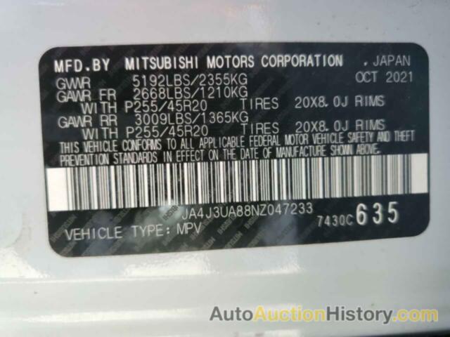 MITSUBISHI OUTLANDER SE, JA4J3UA88NZ047233