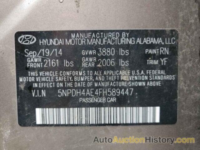 HYUNDAI ELANTRA SE, 5NPDH4AE4FH589447