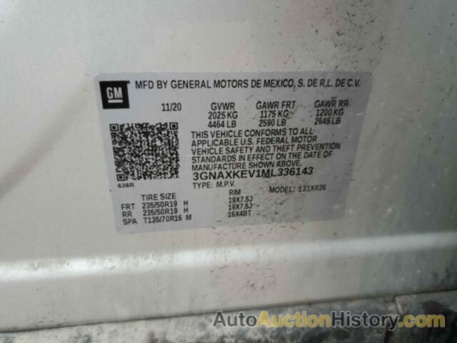 CHEVROLET EQUINOX LT, 3GNAXKEV1ML336143