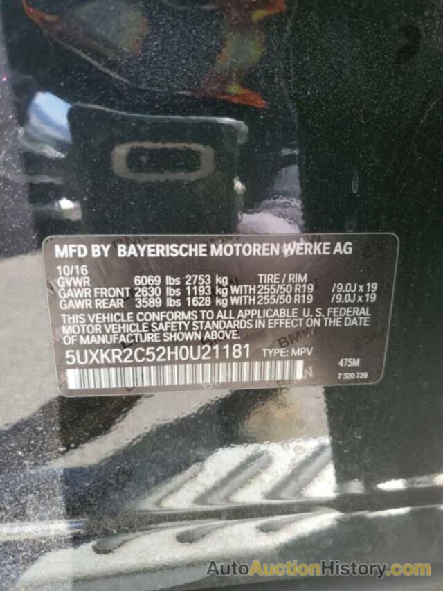 BMW X5 SDRIVE35I, 5UXKR2C52H0U21181