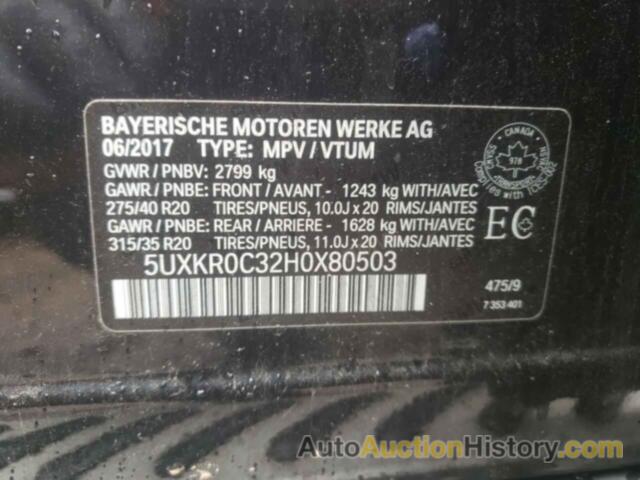BMW X5 XDRIVE35I, 5UXKR0C32H0X80503