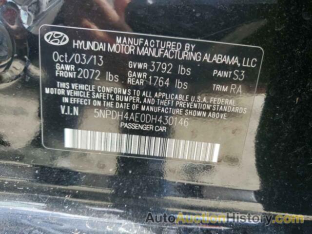 HYUNDAI ELANTRA GLS, 5NPDH4AE0DH430146