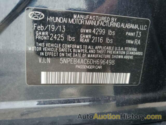 HYUNDAI SONATA GLS, 5NPEB4AC6DH696498