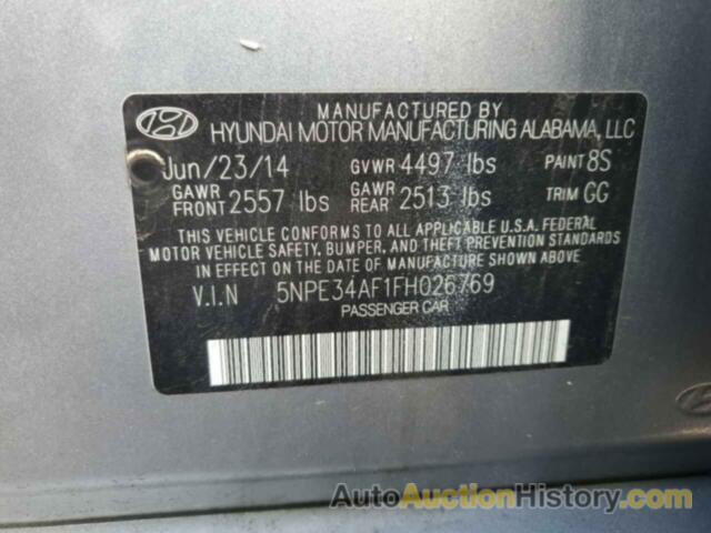 HYUNDAI SONATA SPORT, 5NPE34AF1FH026769