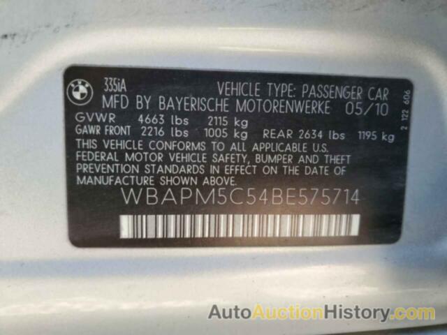 BMW 3 SERIES I, WBAPM5C54BE575714