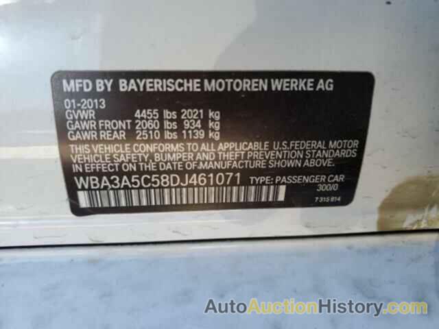 BMW 3 SERIES I, WBA3A5C58DJ461071