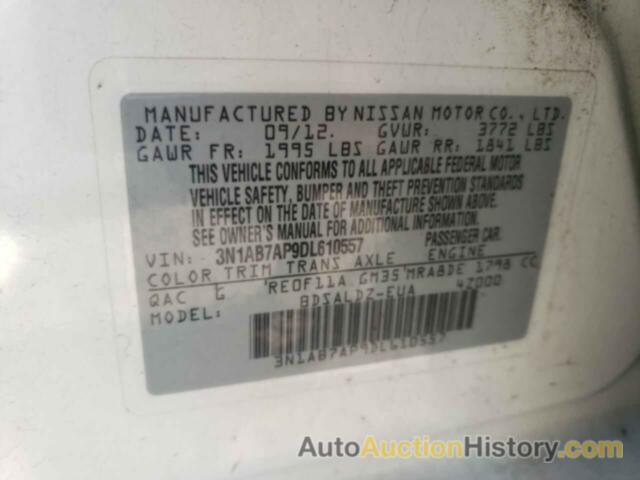 NISSAN SENTRA S, 3N1AB7AP9DL610557