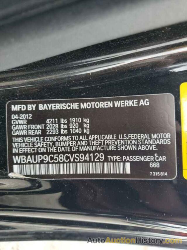 BMW 1 SERIES I, WBAUP9C58CVS94129