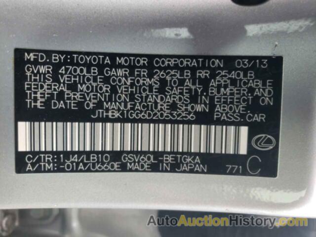 LEXUS ES350 350, JTHBK1GG6D2053256