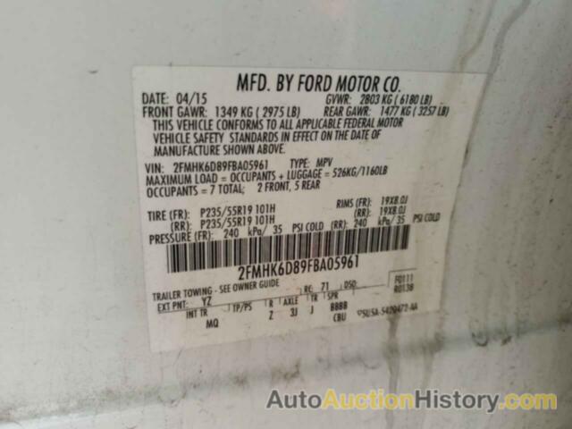 FORD FLEX LIMITED, 2FMHK6D89FBA05961