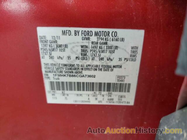 FORD EXPLORER, 1FMHK7B86CGA73602