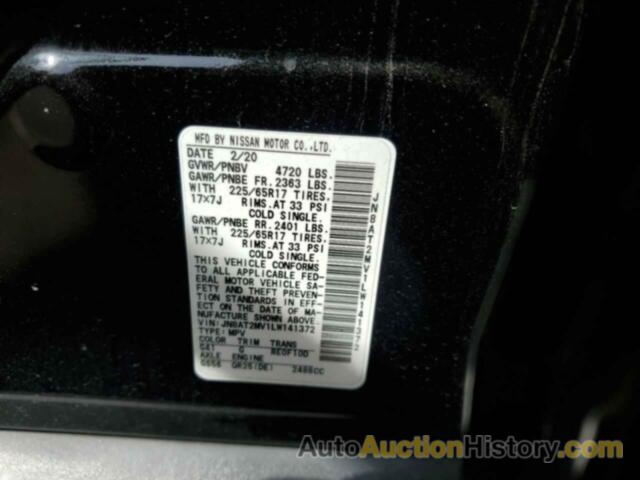 NISSAN ROGUE S, JN8AT2MV1LW141372