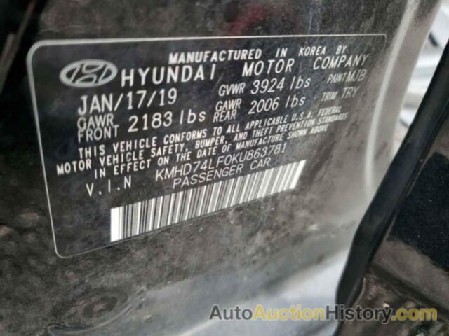 HYUNDAI ELANTRA SE, KMHD74LF0KU863781