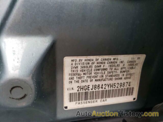 HONDA CIVIC EX, 2HGEJ8642YH529874