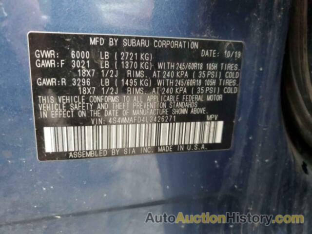 SUBARU ASCENT PREMIUM, 4S4WMAFD4L3426271