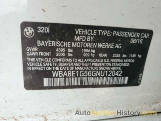 BMW 3 SERIES I, WBA8E1G56GNU12042