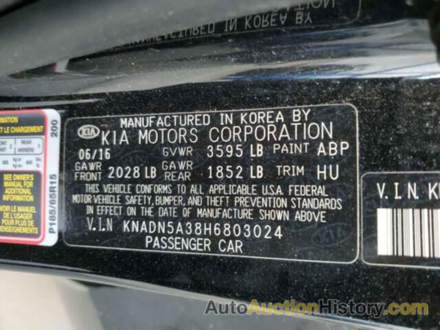 KIA RIO EX, KNADN5A38H6803024