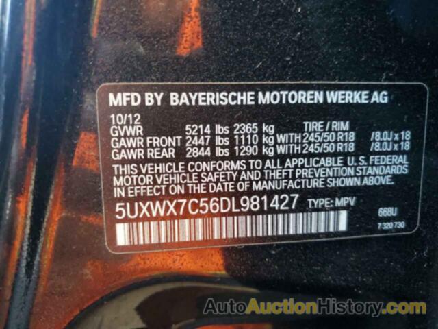 BMW X3 XDRIVE35I, 5UXWX7C56DL981427