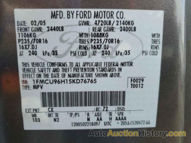 FORD ESCAPE HEV, 1FMCU96H15KD76765