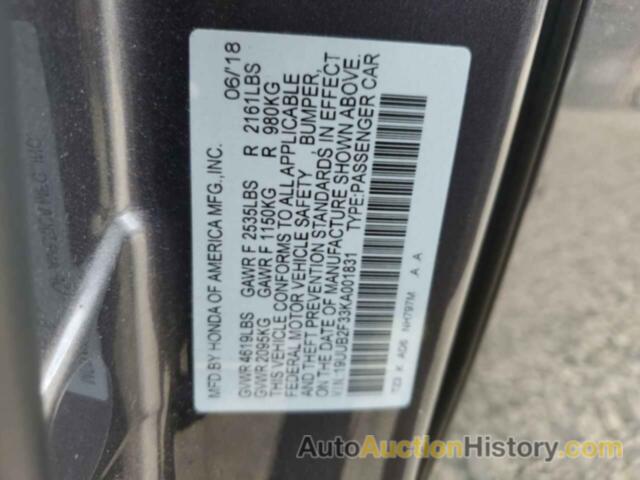 ACURA TLX, 19UUB2F33KA001831