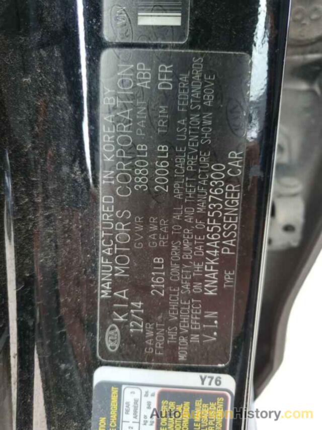 KIA FORTE LX, KNAFK4A65F5376300