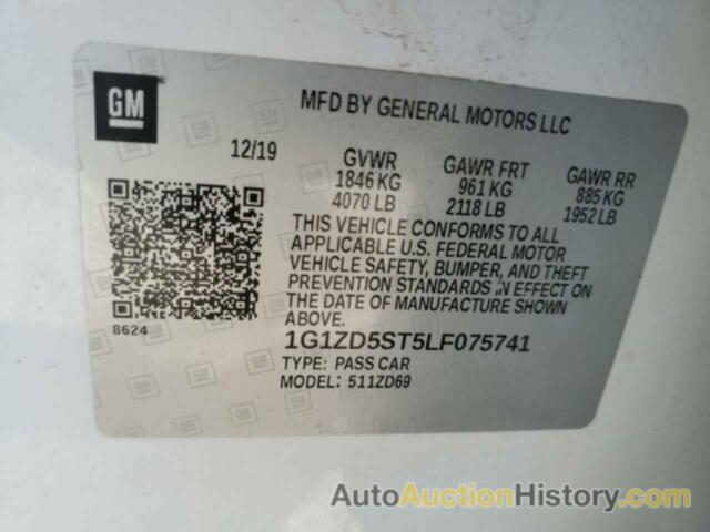 CHEVROLET MALIBU LT, 1G1ZD5ST5LF075741