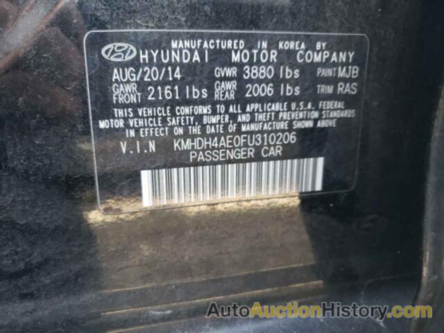 HYUNDAI ELANTRA SE, KMHDH4AE0FU310206