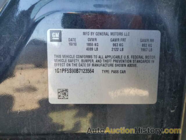 CHEVROLET CRUZE LT, 1G1PF5S90B7123564