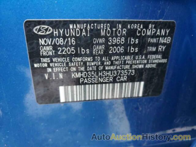 HYUNDAI ELANTRA, KMHD35LH3HU373573