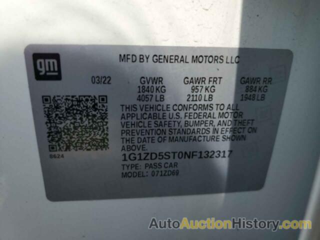 CHEVROLET MALIBU LT, 1G1ZD5ST0NF132317