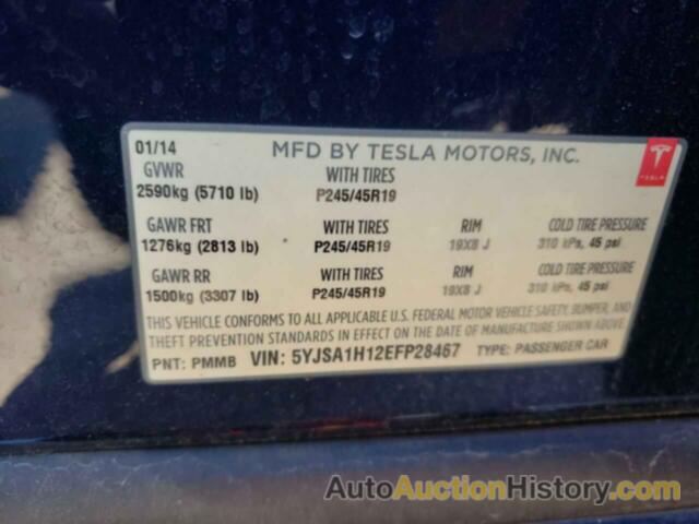 TESLA MODEL S, 5YJSA1H12EFP28467