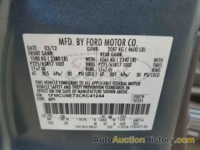 FORD ESCAPE LIMITED, 1FMCU9E73CKC41244